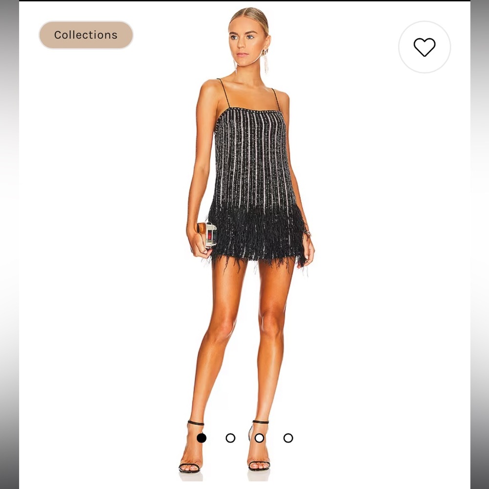 Rubina sequin feather dress Retrofete. Fits sizes 0-4. Bought as a Small.